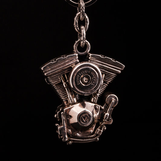Portachiavi in argento925 del motore 1340 HArley Davidson fatto a mano