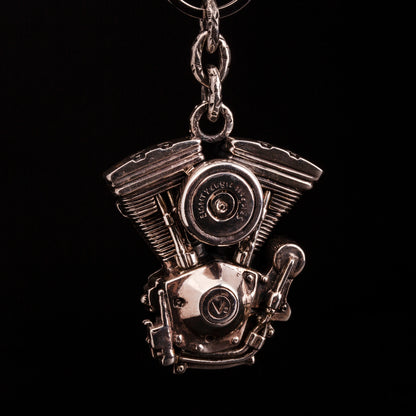 Portachiavi in argento925 del motore 1340 HArley Davidson fatto a mano
