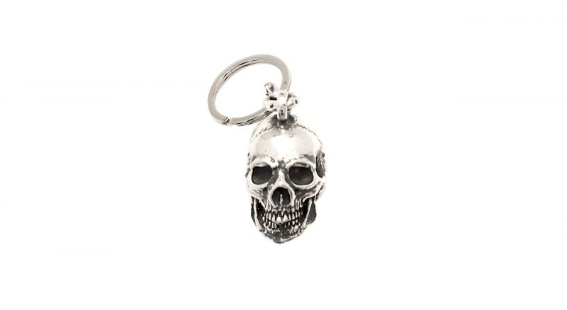 Wide Eyes Skull Keyring